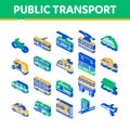 Public Transport Vector Isometric Set Royalty Free Stock Photo