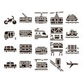 Public Transport Vector Line Icons Set Royalty Free Stock Photo