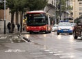 Public transport in Zaragoza, very frequent buses.