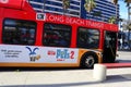 Public Transportation LONG BEACH TRANSIT Bus, Los Angeles, California Royalty Free Stock Photo