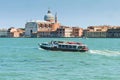 Public transportation service with an ACTV waterbus ferry in Venice