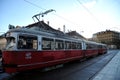 Public transportation on the streets of Wien , Austria