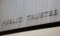 Public Trustee Building Sign Royalty Free Stock Photo