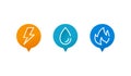 Public utilities icons set