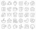 Public utilities line icons collection. Thin outline icons pack. Vector illustration eps10