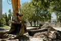 Public utility workers are replacing the water supply and sewerage system in the city Royalty Free Stock Photo