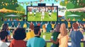 Public viewing parties: Fans attending viewing parties in public venues such as parks, town squares