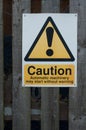 Public warning sign