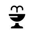 Public water fountain black glyph ui icon