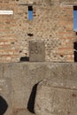 Public water source fountain mask of Pompeii (Pompei Royalty Free Stock Photo