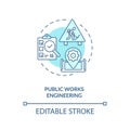 Public works engineering concept icon