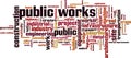 Public works word cloud Royalty Free Stock Photo