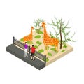 Public Zoo Concept 3d Isometric View. Vector Royalty Free Stock Photo