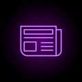 publications line icon. Elements of web in neon style icons. Simple icon for websites, web design, mobile app, info graphics Royalty Free Stock Photo