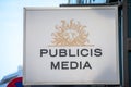 Publicis Media logo on their office for Vienna. Publicis is a French communications, marketing, advertisement, public relations