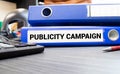 Publicity Campaign. The meeting at the white office table Royalty Free Stock Photo