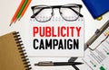 Publicity Campaign. The meeting at the white office table Royalty Free Stock Photo