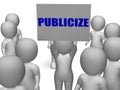 Publicize Board Character Means Commercial Royalty Free Stock Photo