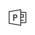 Publisher icon. Can be used for web, logo, mobile app, UI, UX