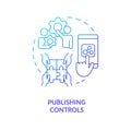 Publishing controls blue gradient concept icon Royalty Free Stock Photo