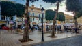 Bares, restaurantes and market place in Republic Street in Valleta, Malta Royalty Free Stock Photo