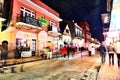 Pubs and bars with neon lights in the French Quarter, New Orleans Louisiana