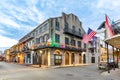 Pubs and bars with neon lights in the French Quarter, downtown New Orleans Royalty Free Stock Photo