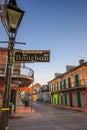 Pubs and bars with neon lights in the French Quarter, New Orlea