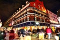 Pubs and bars with neon lights in the French Quarter, New Orleans Louisiana