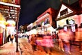 Pubs and bars with neon lights in the French Quarter, New Orleans Louisiana Royalty Free Stock Photo