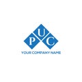 PUC letter logo design on white background. PUC creative initials letter logo concept. PUC letter design