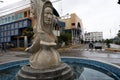 pucallpa peru, plaza de armas with day monument