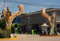 pucallpa peru, sculptures in the city Royalty Free Stock Photo