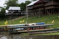 pucallpa peru, yarinococha lagoon tourist place with boats