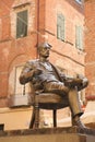 Puccini`s statue on Piazza Cittadella created by Vito Tongiani, Lucca, Tuscany, Italy