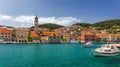 Pucisca is small town on Island of Brac, popular touristic destination on Adriatic sea, Croatia. Pucisca town Island of Brac. Royalty Free Stock Photo