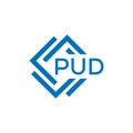 PUD letter logo design on white background. PUD creative circle letter log Royalty Free Stock Photo