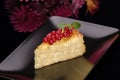 Pudding cheese and red currant Royalty Free Stock Photo