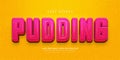 pudding editable text effect illustrations Royalty Free Stock Photo