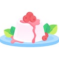 Pudding icon jello gelatin vector caramel creme