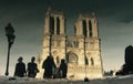 A puddle reflection of Notre-Dame de Paris - CATHEDRAL - PARIS - CHURCH