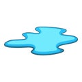 Puddle of water icon, cartoon style Royalty Free Stock Photo