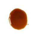 Puddle of worchester sauce isolated Royalty Free Stock Photo