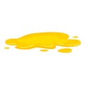 Puddle yellow oil, olive oil, honey, liquid gold, vector, cartoon style, isolated, illustration, on a white background