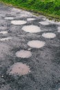 Puddles on a dirt road Royalty Free Stock Photo