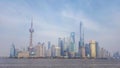 Pudong business district, skyline and skyscaper of the city of Shanghai, China Royalty Free Stock Photo