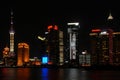 Pudong in Shanghai, China. View across the Huangpu River from the Bund. Royalty Free Stock Photo