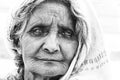 Portrait of old face indian woman Royalty Free Stock Photo