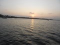 Sunset, Backwater in Puducherry, a quiet little town on the southern coast of India.