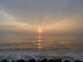 Sunrise in Puducherry, a quiet little town on the southern coast of India.